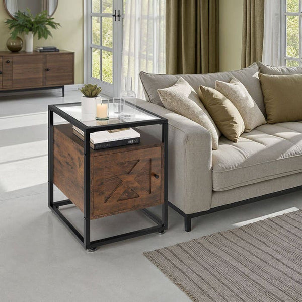 Nachttisch Kidderminster 40x43x60,5cm Industrial dunkelbraun