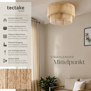 Deckenleuchte Lignea Lux aus Jute