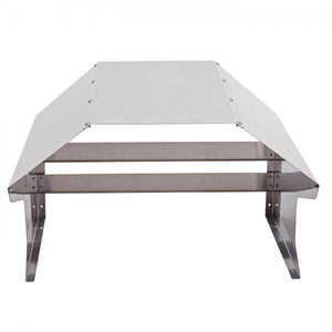 Mähroboter-Garage HWC-L43, Dach Unterstand für Rasenmäher, Metall 40x59x69cm ~ Edelstahl