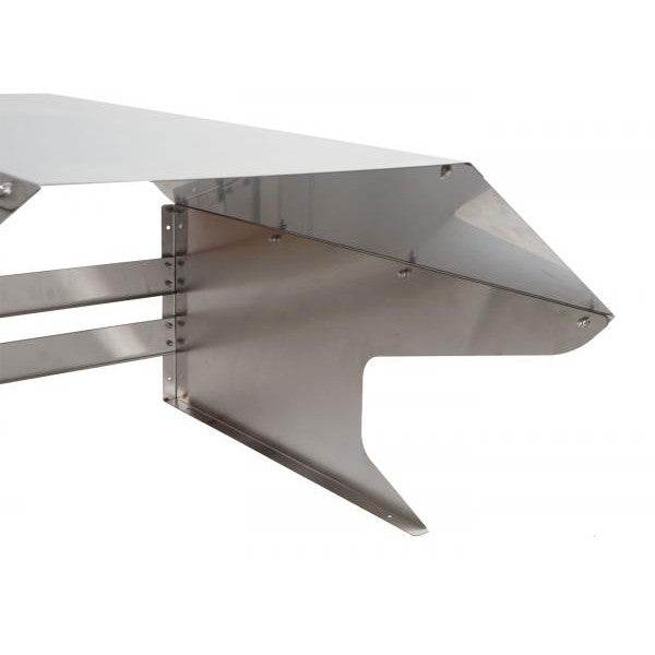 Mähroboter-Garage HWC-L43, Dach Unterstand für Rasenmäher, Metall 40x59x69cm ~ Edelstahl
