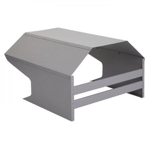 Mähroboter-Garage HWC-L43, Dach Unterstand für Rasenmäher, Metall 40x59x69cm ~ grau
