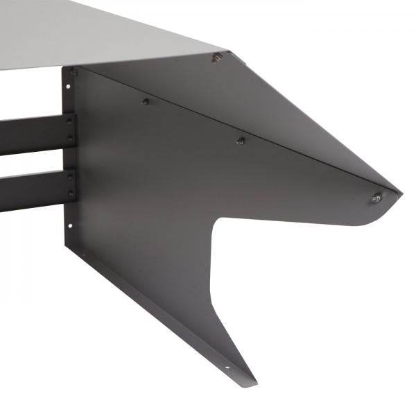 Mähroboter-Garage HWC-L43, Dach Unterstand für Rasenmäher, Metall 40x59x69cm ~ grau