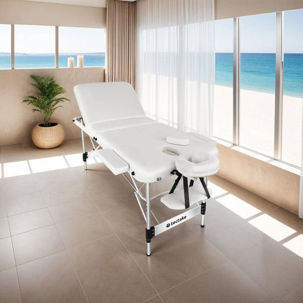 3 Zonen Massageliege Phuket weiss