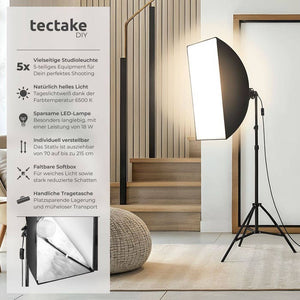 Studioleuchte mit Softbox und Stativ