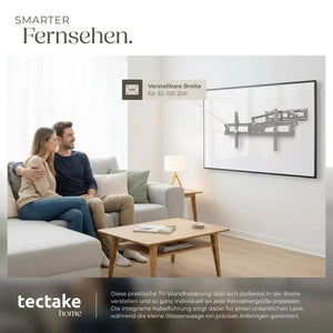 TV-Wandhalterung neigbar schwenkbar 32-100 Zoll bis 120 kg schwarz