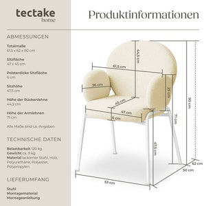 Stuhl Scandi creme