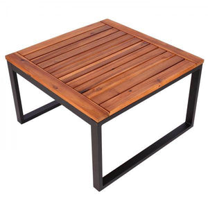 Garten-Garnitur HWC-L26, Gartenlounge Lounge-Set Sitzgruppe Sofa, Aluminium Akazie Holz MVG-zertifiziert ~ dunkelgrau