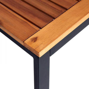 Garten-Garnitur HWC-L26, Gartenlounge Lounge-Set Sitzgruppe Sofa, Aluminium Akazie Holz MVG-zertifiziert ~ dunkelgrau