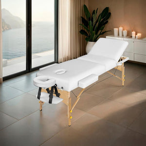 3 Zonen Massageliege-Set Somwang weiss