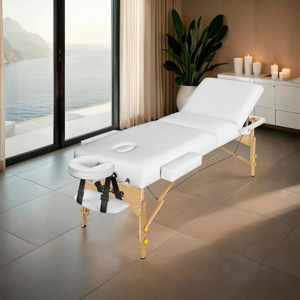 3 Zonen Massageliege-Set Somwang weiss