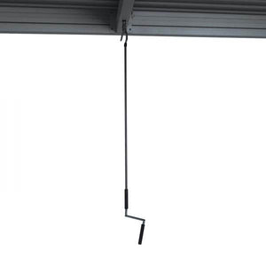 Pergola HWC-L46, Gartenpavillon Lamellen-Pavillon, 11cm-Aluminium-Gestell, Regenrinne sturmfest, 3x6m ~ anthrazit