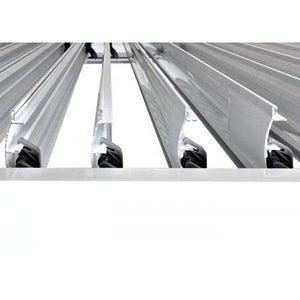 Pergola HWC-L46, Gartenpavillon Lamellen-Pavillon, 11cm-Aluminium-Gestell, Regenrinne sturmfest, 3x6m ~ weiss