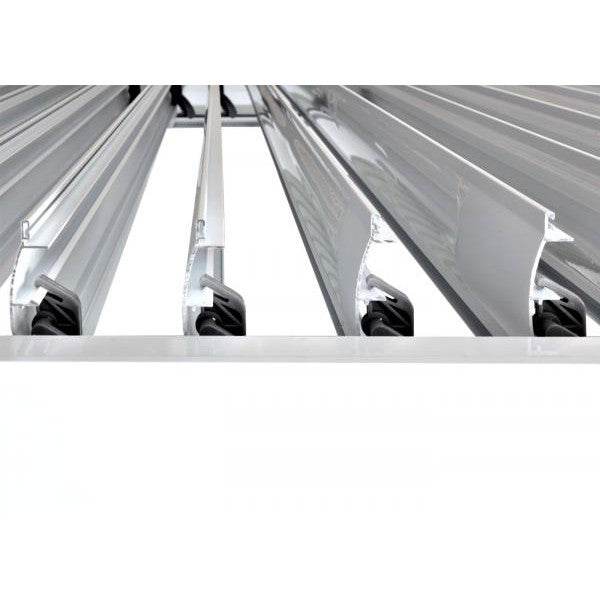 Pergola HWC-L46, Gartenpavillon Lamellen-Pavillon, 11cm-Aluminium-Gestell, Regenrinne sturmfest, 3x6m ~ weiss