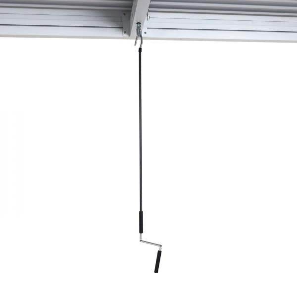 Pergola HWC-L46, Gartenpavillon Lamellen-Pavillon, 11cm-Aluminium-Gestell, Regenrinne sturmfest, 3x6m ~ weiss