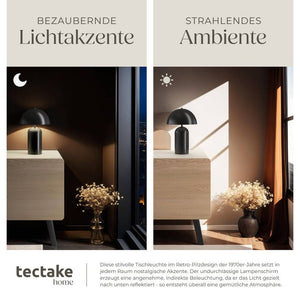 Retro-Tischlampe Altea schwarz