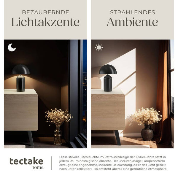 Retro-Tischlampe Altea schwarz