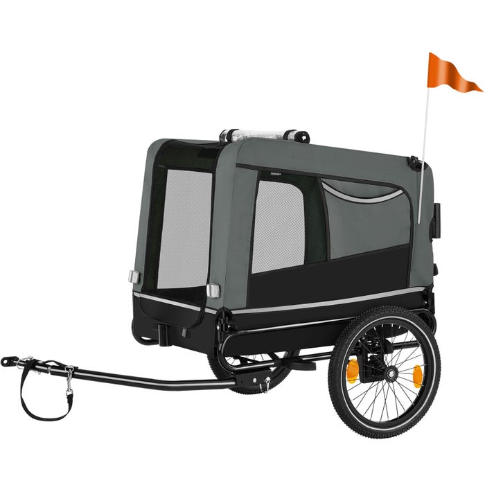 Rimorchio per cani WoofRider, grigio