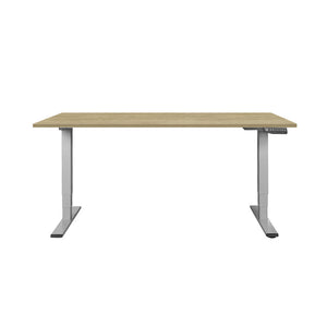 Scrivania da ufficio CONTINI regolabile in altezza 1,4x0,8m rovere / struttura ET225E grigio scuro RAL 7045