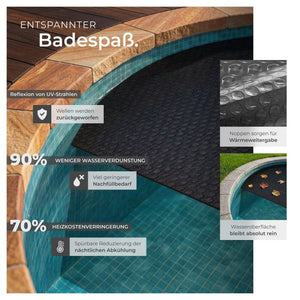 Pool-Solarfolie rund schwarz Ø 250 cm
