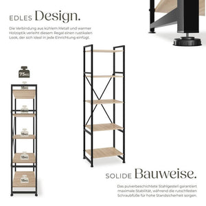 Regal Manchester Industrial Holz hell, Eiche Sonoma