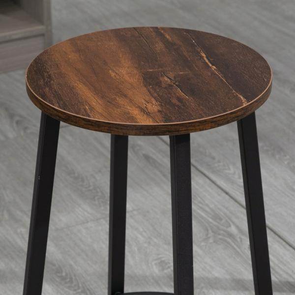 Barhocker-Set aus 2 Barstühlen im Industrial Design, Metallrahmen, Fussstütze