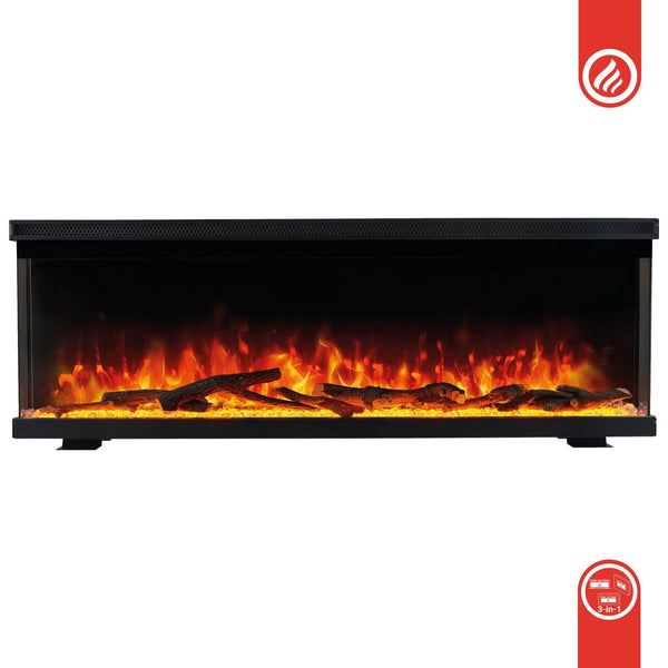 KAMINIO 3-in-1 Elektrokamin LEA - Panoramaview 42 Zoll Schwarz