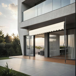 Klemmmarkise beige 350 x 180 cm