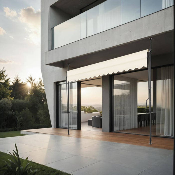 Klemmmarkise beige 350 x 180 cm