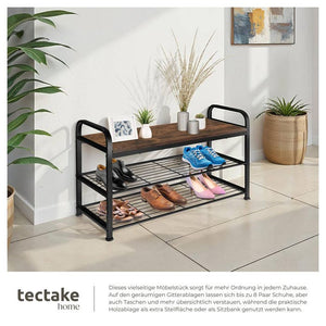 Southampton shoe rack - Industrial dark brown 