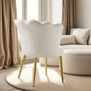 Sessel Stella Samt creme/gold