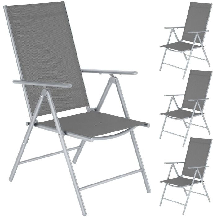Gartenstuhl Marcellino silber 4er Set