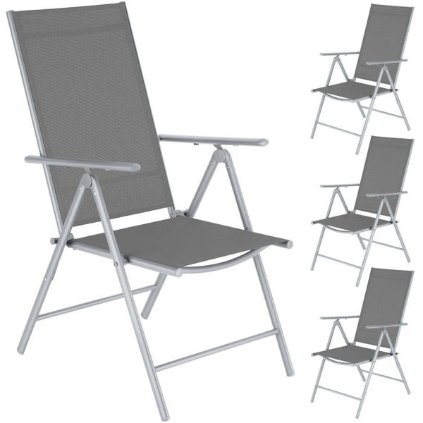 Gartenstuhl Marcellino silber 4er Set