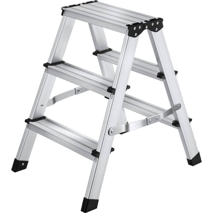 Doppelseitige Aluminium Trittleiter 2 x 3-stufig