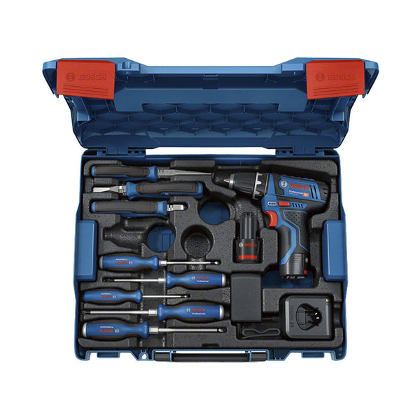Bosch Combo-Kit: GSR 12V-15 Professional und Handwerkzeuge 0.601.868.10R