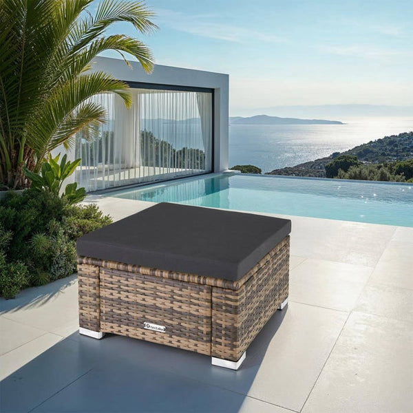 Rattan Sitzhocker Bitonto natur