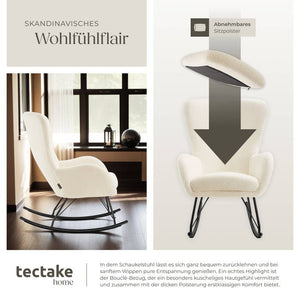 Schaukelstuhl Swing creme/schwarz