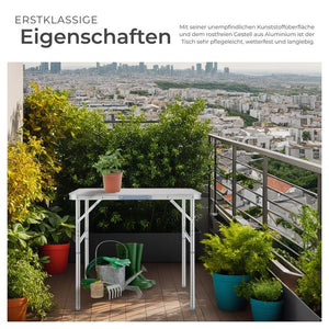 Camping Klapptisch aus Aluminium 75x55x60cm