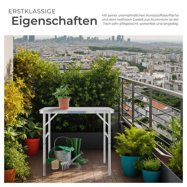 Camping Klapptisch aus Aluminium 75x55x60cm