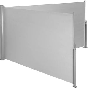 Tenda da sole laterale doppia in alluminio grigio 160 x 600 cm