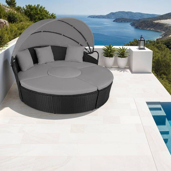 Rattan Sonneninsel Santorin schwarz