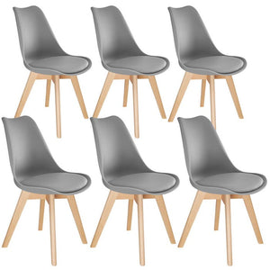 Set Esszimmerstuhl Frederikke grau 6er Set