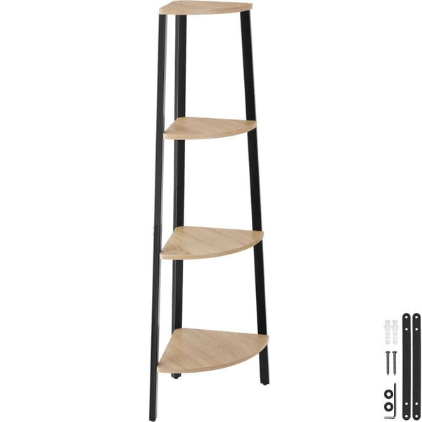 Eckregal Newbridge 34x34x125cm Industrial Holz hell, Eiche Sonoma