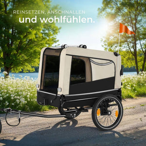 Hundeanhänger WoofRider beige