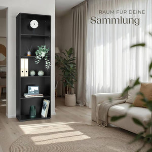 Bücherregal Lexi 5 Fächer - schwarz