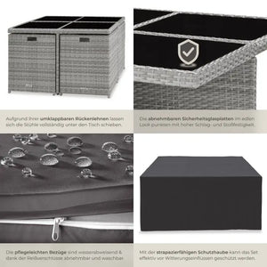 Aluminium Rattan Sitzgruppe Manhattan