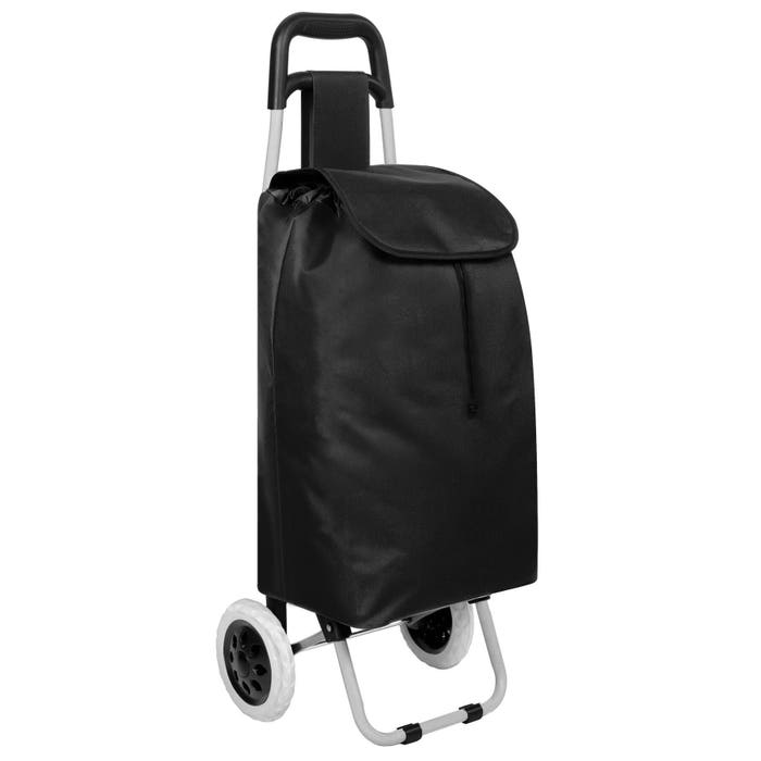 black shopping trolley