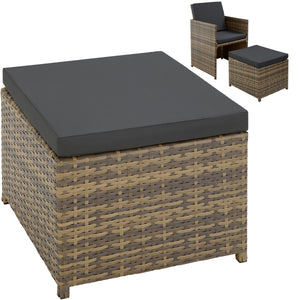 Aluminium Rattan Sitzgruppe Manhattan 4+4+1, natur