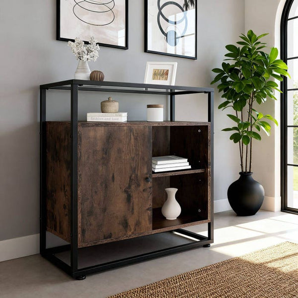 Kommode Conventry 70x38x80,5cm Industrial dunkelbraun