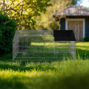 Freigehege Kaninchen, 180x75x75cm, schwarz
