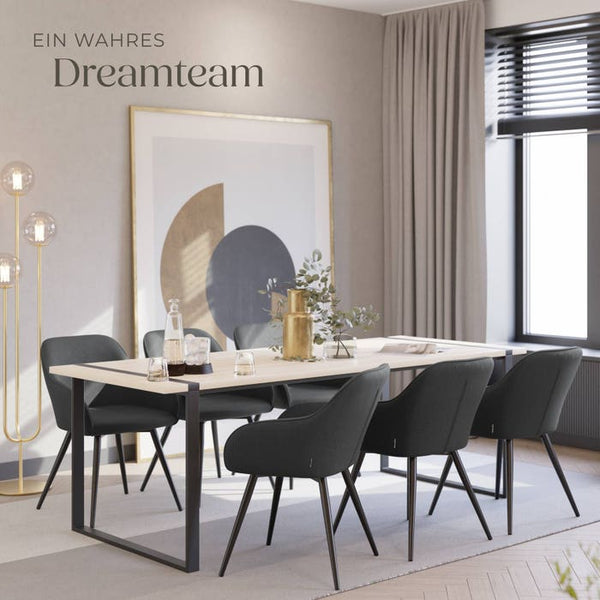 Stuhl Marilyn anthrazit/schwarz 4er Set